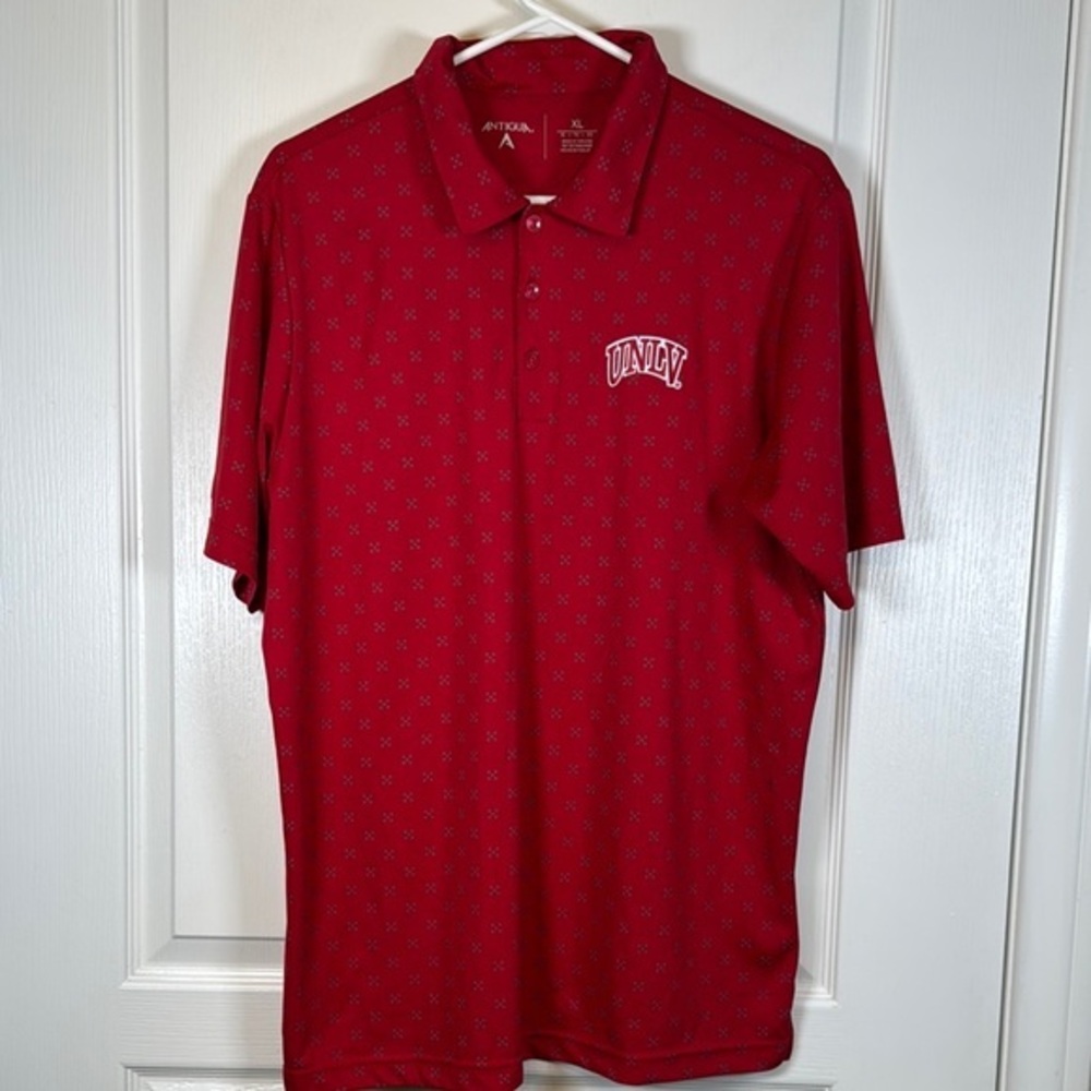 Antigua UNLV Red Polo Golf Pullover Shirt Size XL EUC #5509